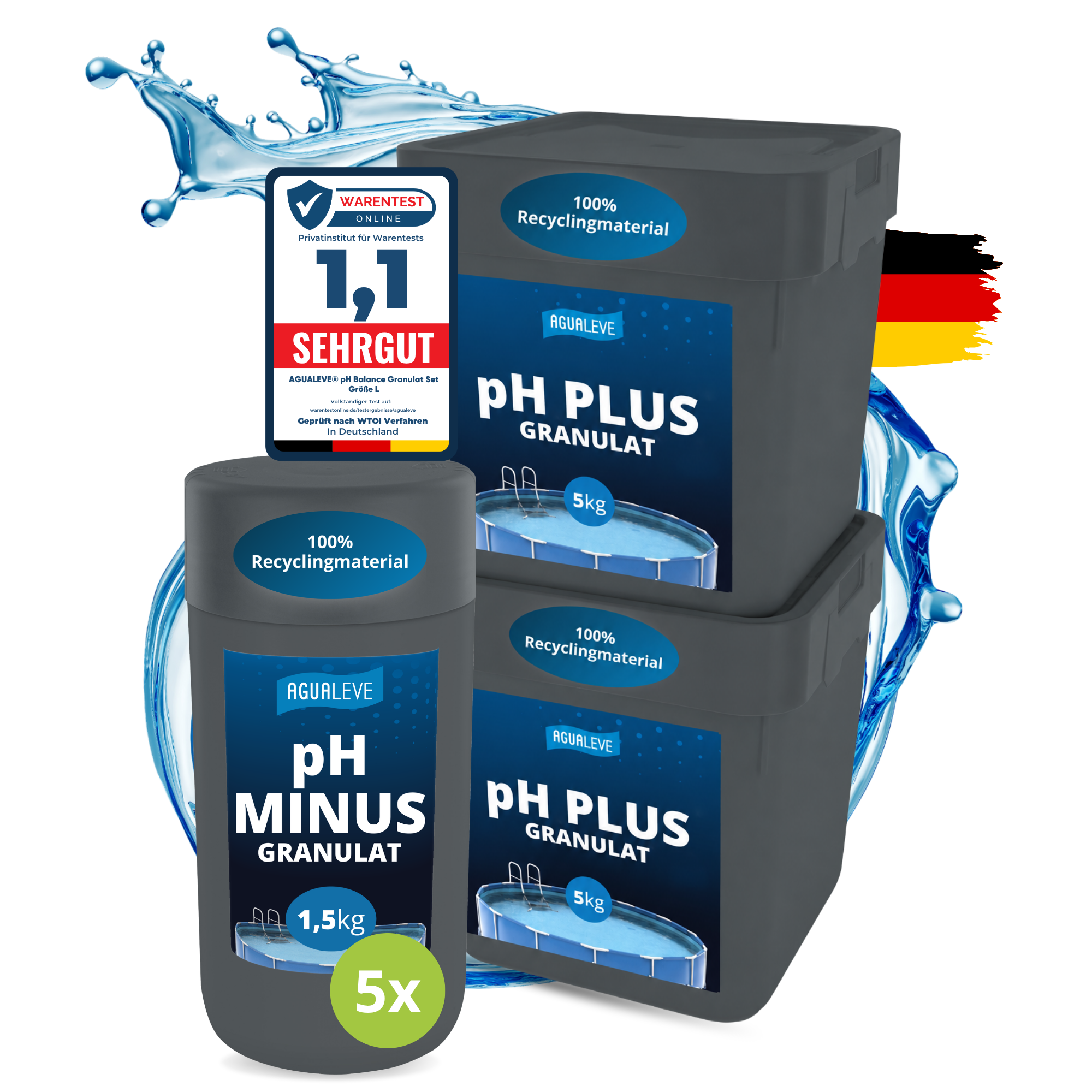pH Balance Set Granulat Pool