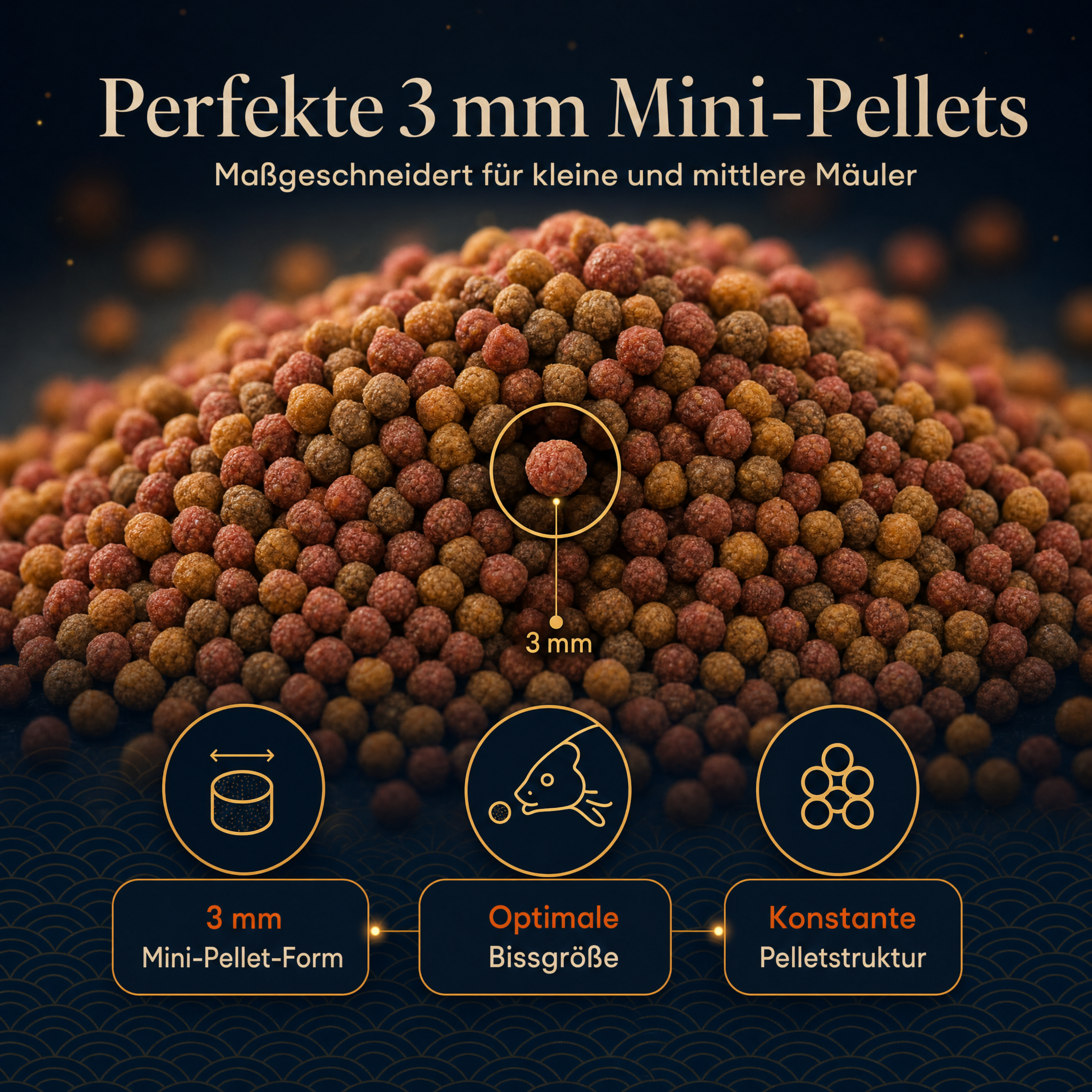 PRO KOI Hauptfutter Mini-Pellets täglich | schwimmende Pellets 3 mm