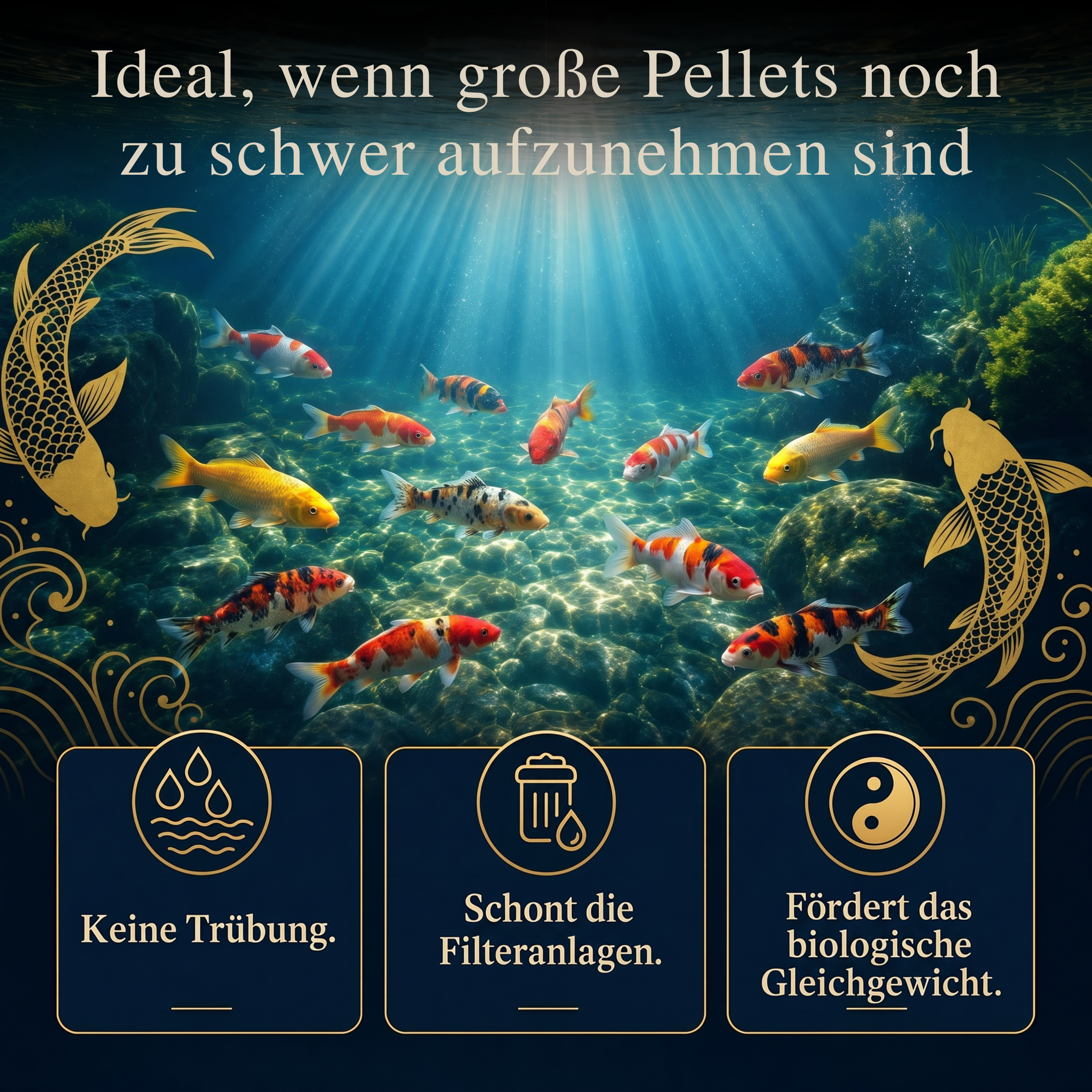 PRO KOI Hauptfutter Mini-Pellets täglich | schwimmende Pellets 3 mm
