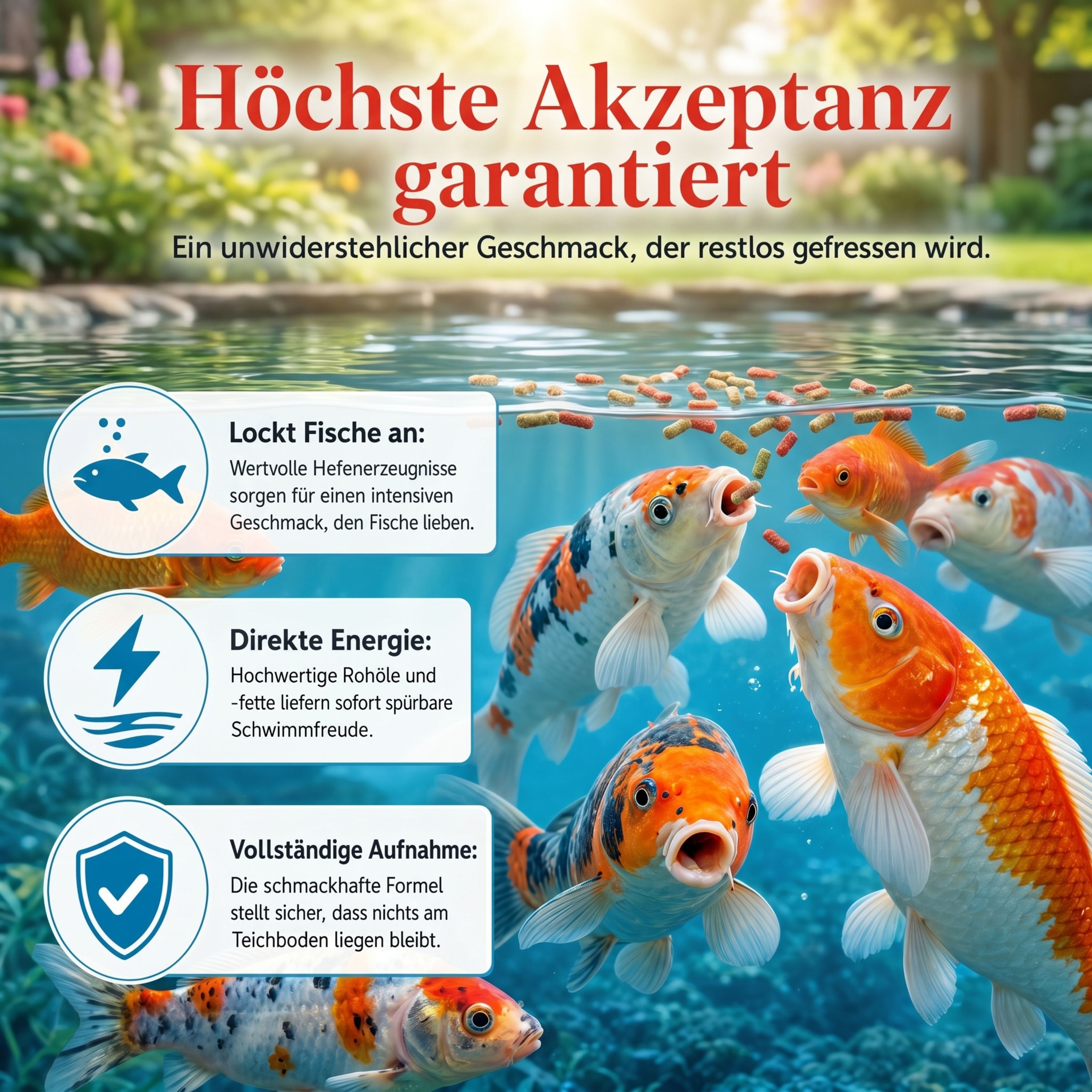 PRO TEICH Farbsticks mit Spirulina ganzjährig | schwimmende Sticks 4 mm