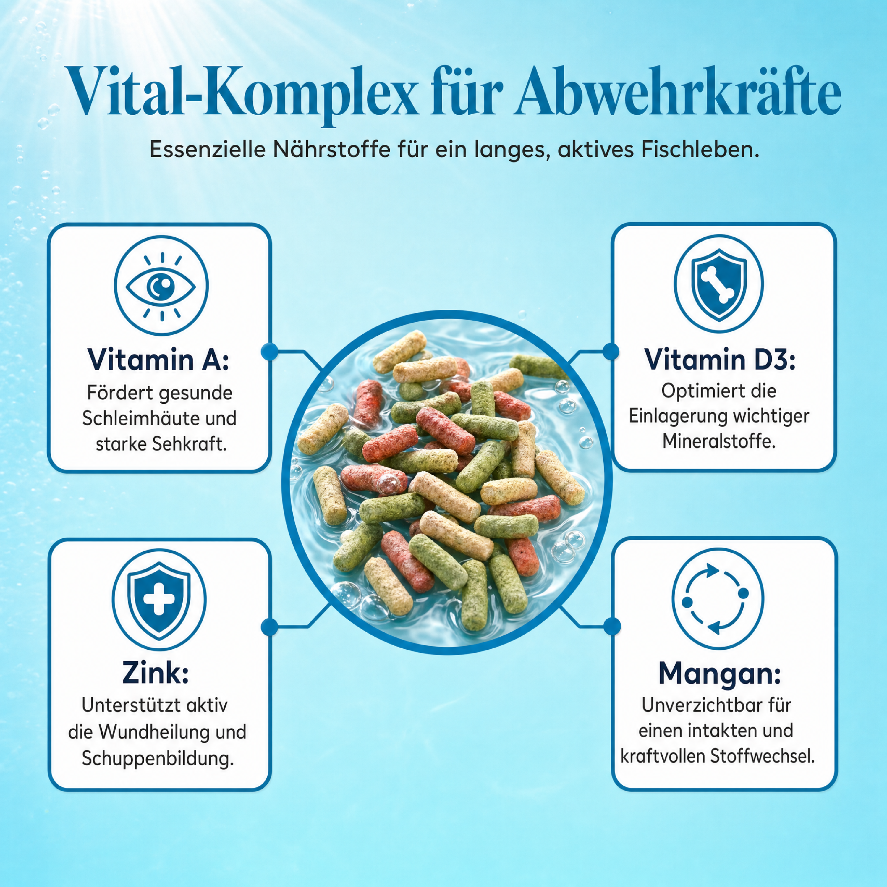 PRO TEICH Farbsticks mit Spirulina ganzjährig | schwimmende Sticks 4 mm
