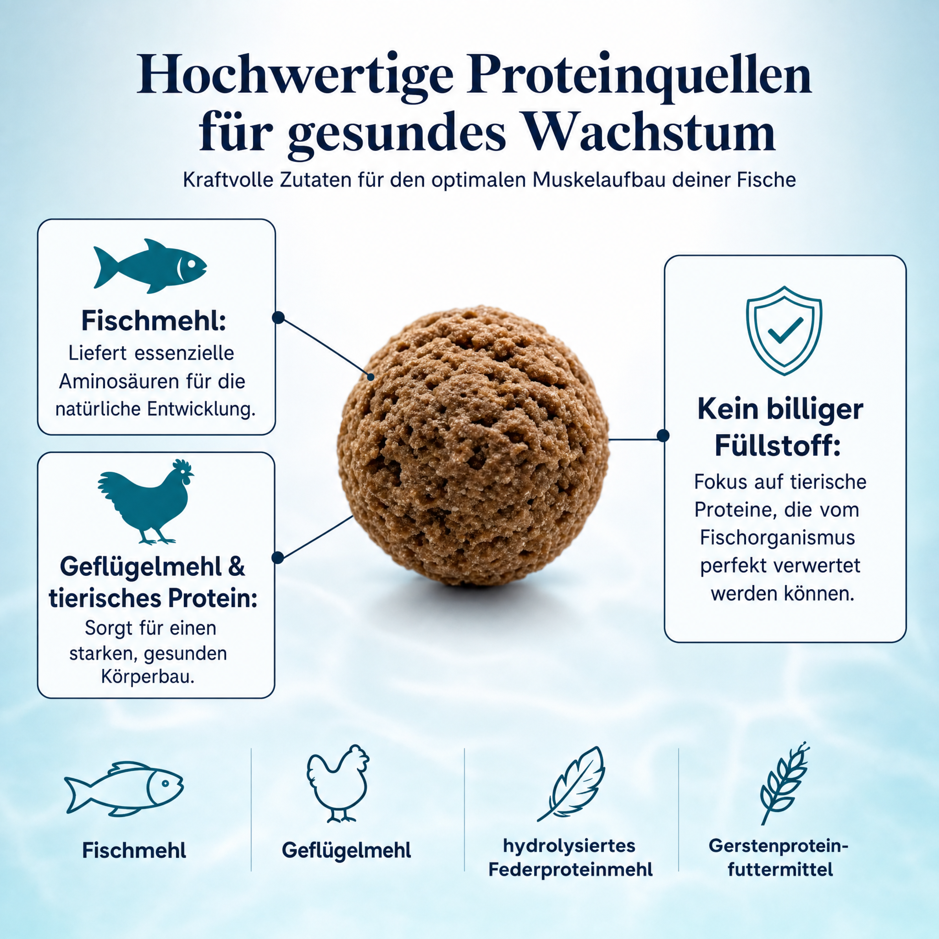 PRO TEICH Biotopfischfutter Pellets ganzjährig | sinkende Pellets 2 mm