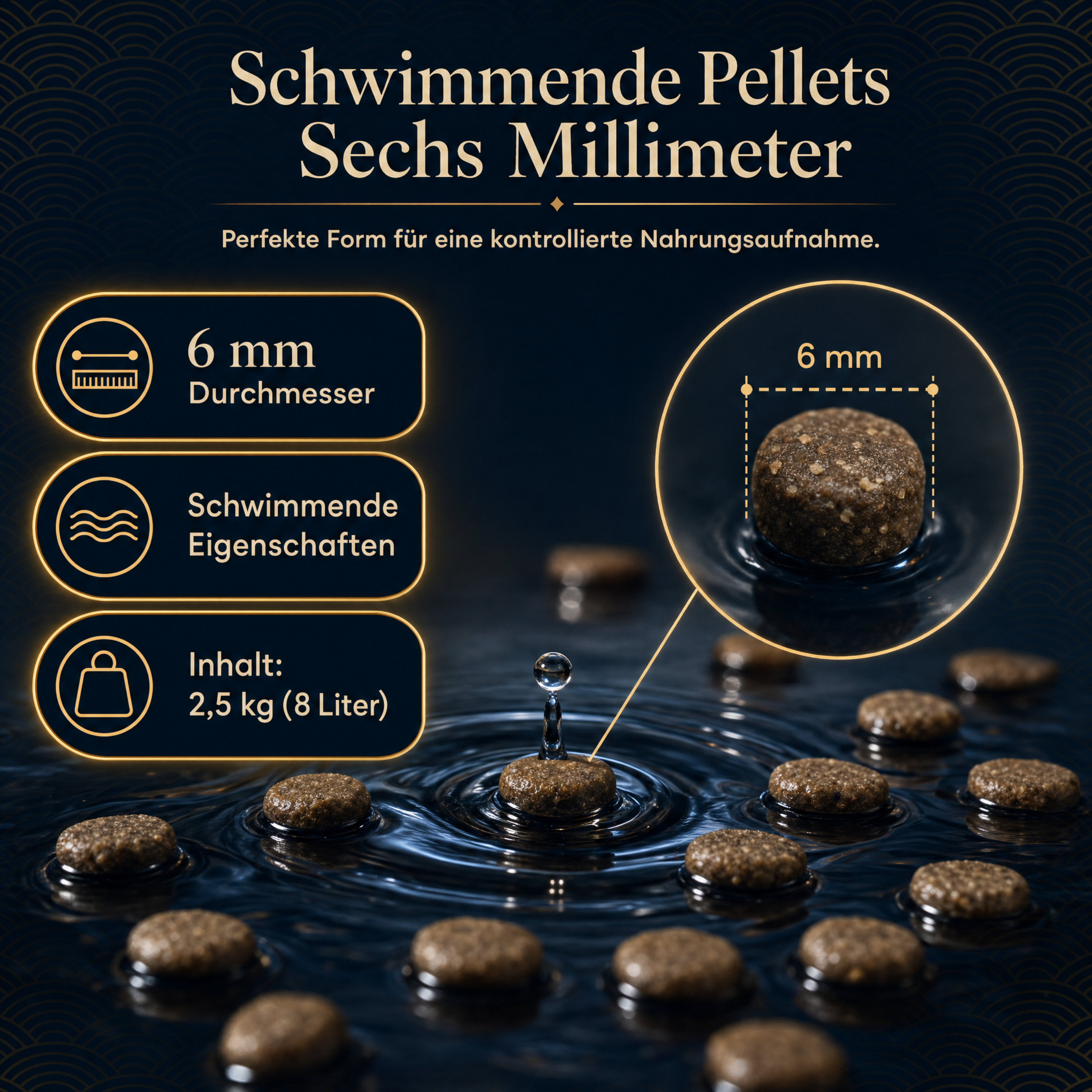 PRO KOI Vitalfutter ganzjährig | schwimmende Pellets 6 mm