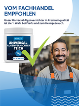 AGUALEVE® Universal-Algenvernichter Teich 1kg | extrem effektiv gegen Teichalgen (alle Algenarten) | perfekt für Fischteiche | Qualität Made in Germany | für 20.000 Liter Teichwasser | Note 1,2