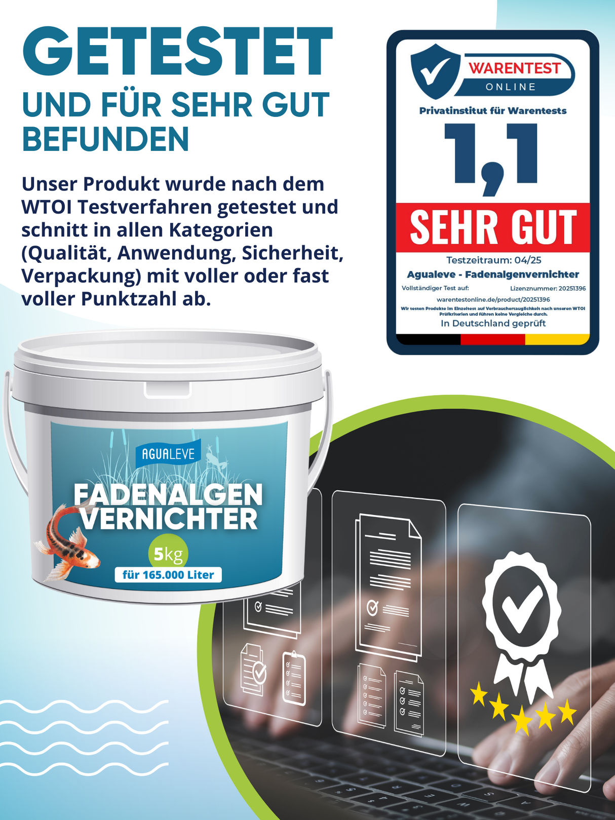 AGUALEVE® Fadenalgenvernichter (als 1 kg und 5 kg erhältlich)