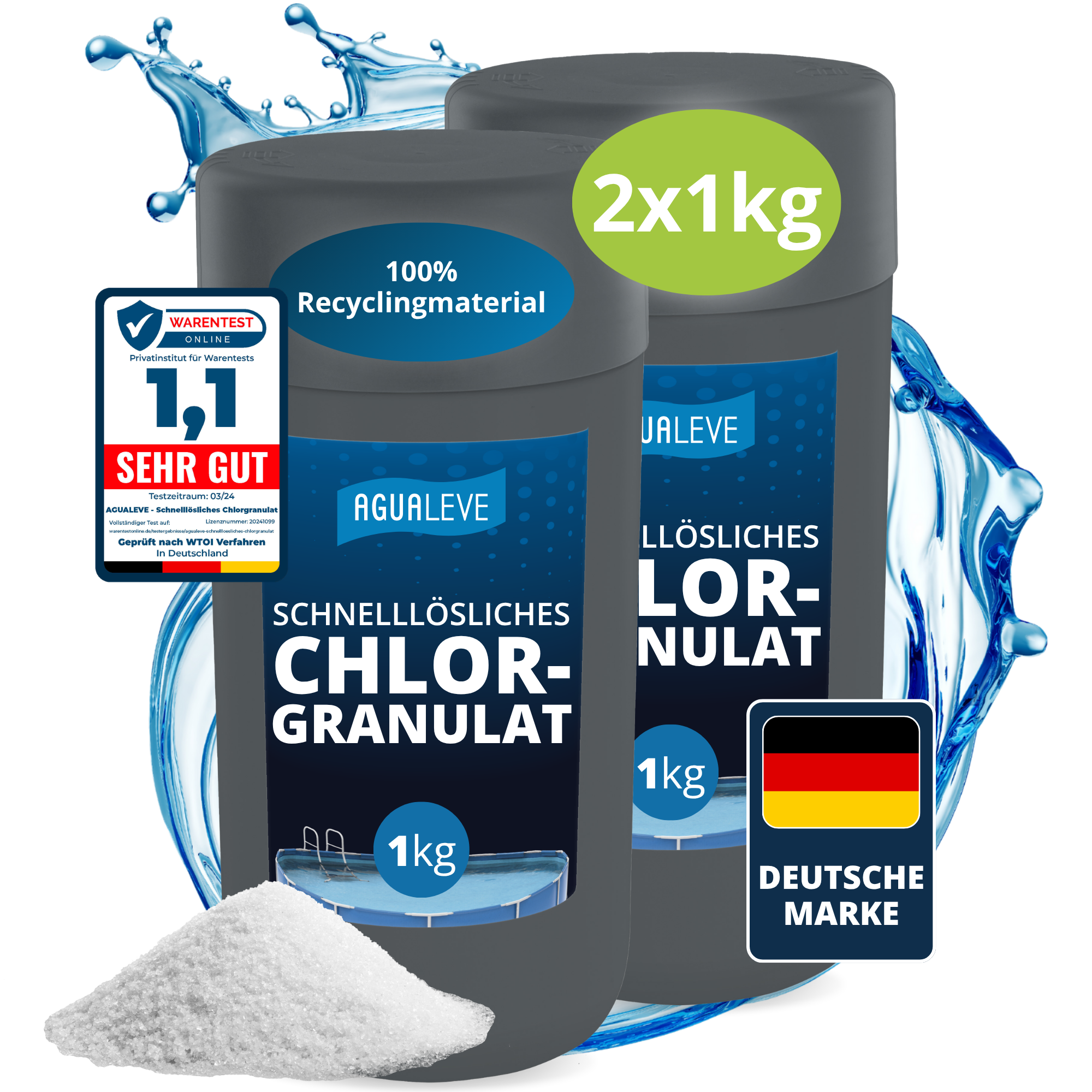 Chlorgranulat schnelllöslich für Pool