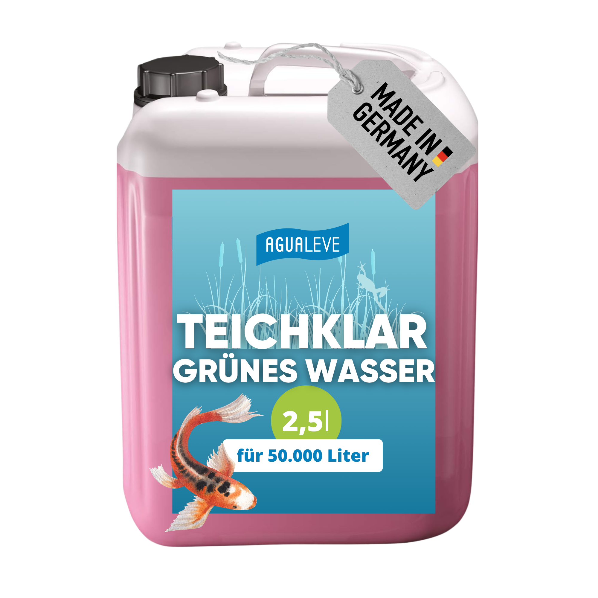 Teichklar gegen grünes Wasser