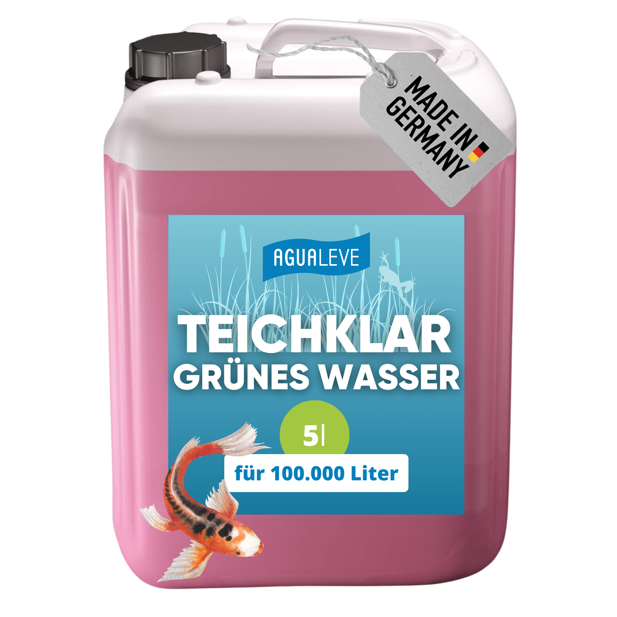 Teichklar gegen grünes Wasser