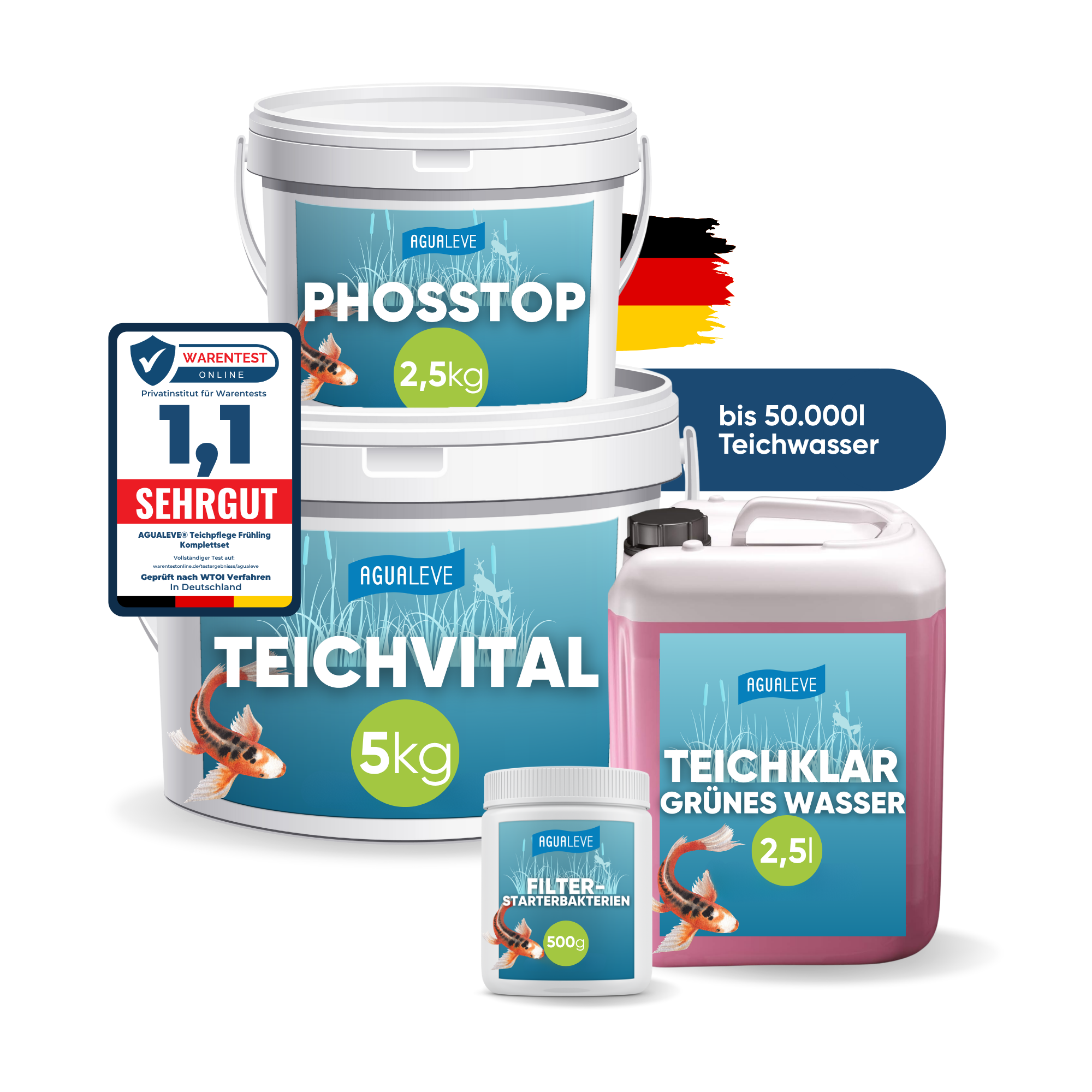Teichpflege Frühling Premium Komplettset