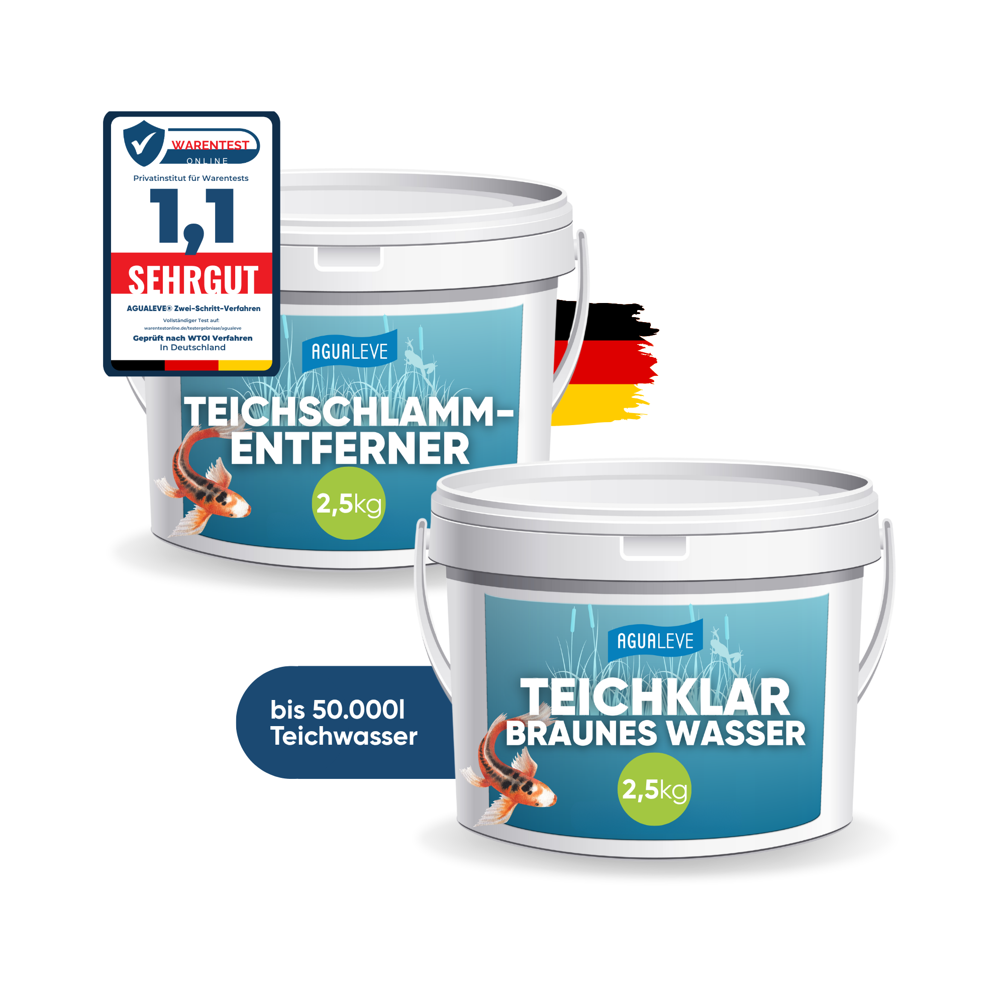 Teichschlamm entfernen mit 2-Schritt-Premium-Set