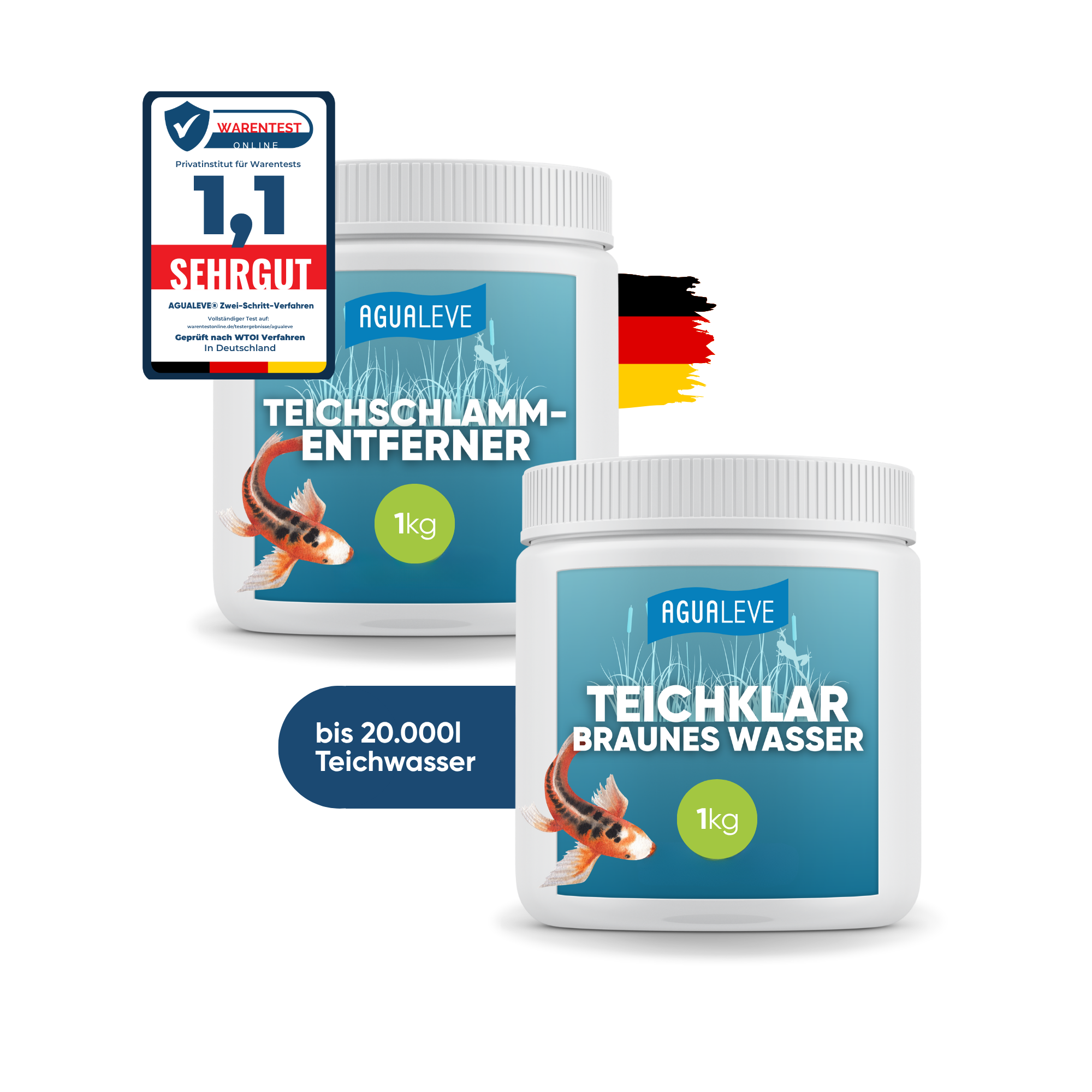 Teichschlamm entfernen mit 2-Schritt-Premium-Set