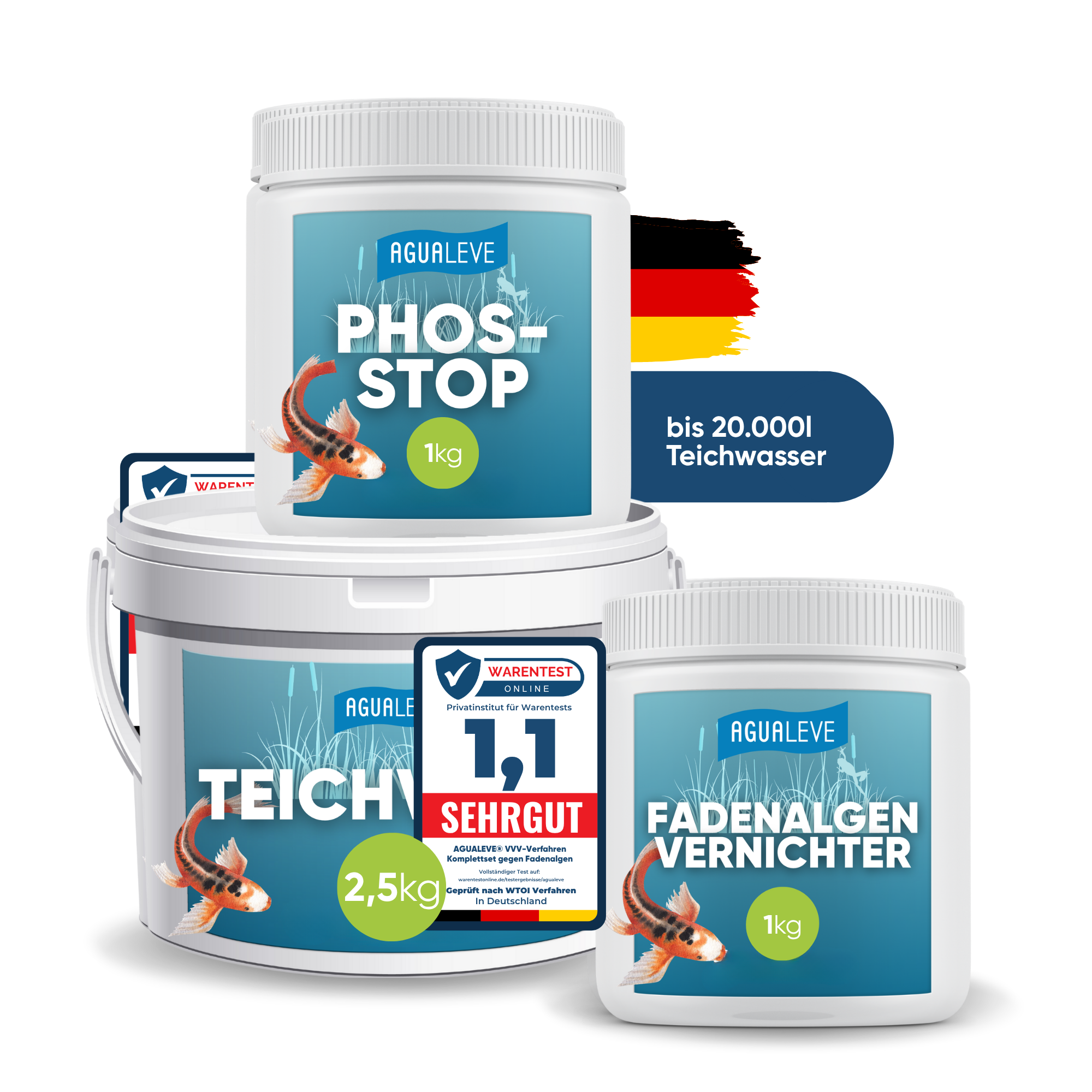 Fadenalgenvernichter Komplettset nach VVV-Verfahren