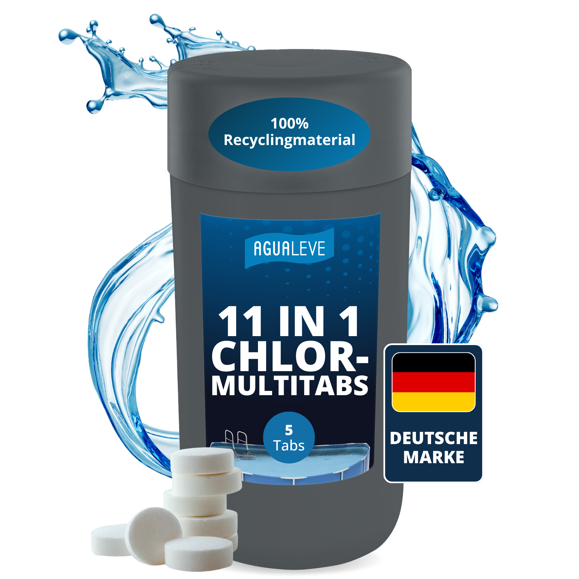 11 in 1 Chlor Multitabs 200g langsamlöslich Pool