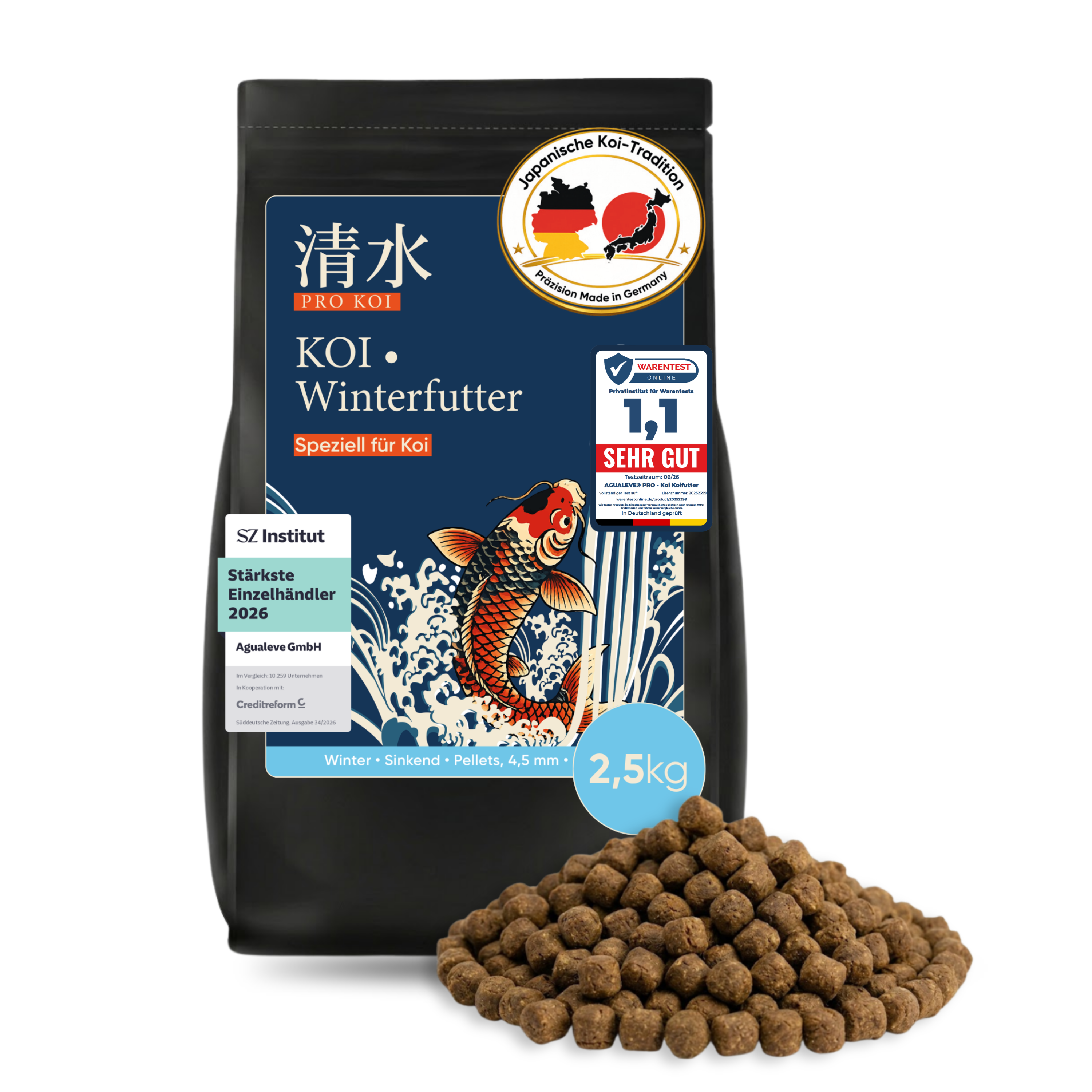 PRO KOI Winterfutter | sinkende Pellets 4,5 mm