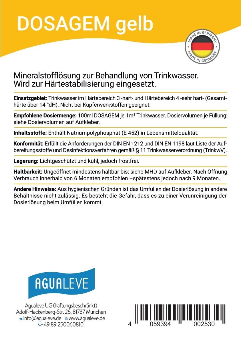 DOSAGEM gelb Dosierlösung (10 l oder 20 l Kanister)