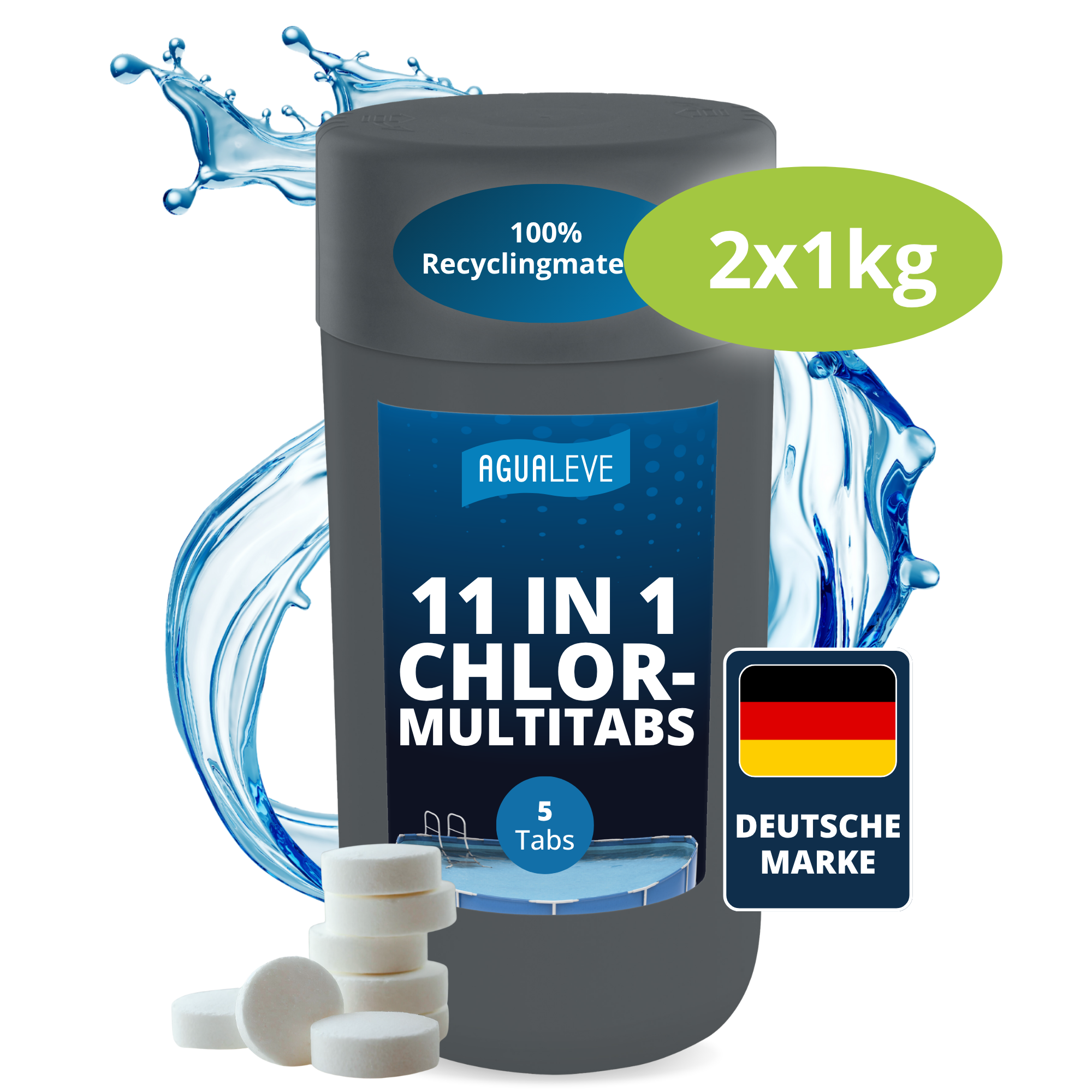 11 in 1 Chlor Multitabs 200g langsamlöslich Pool