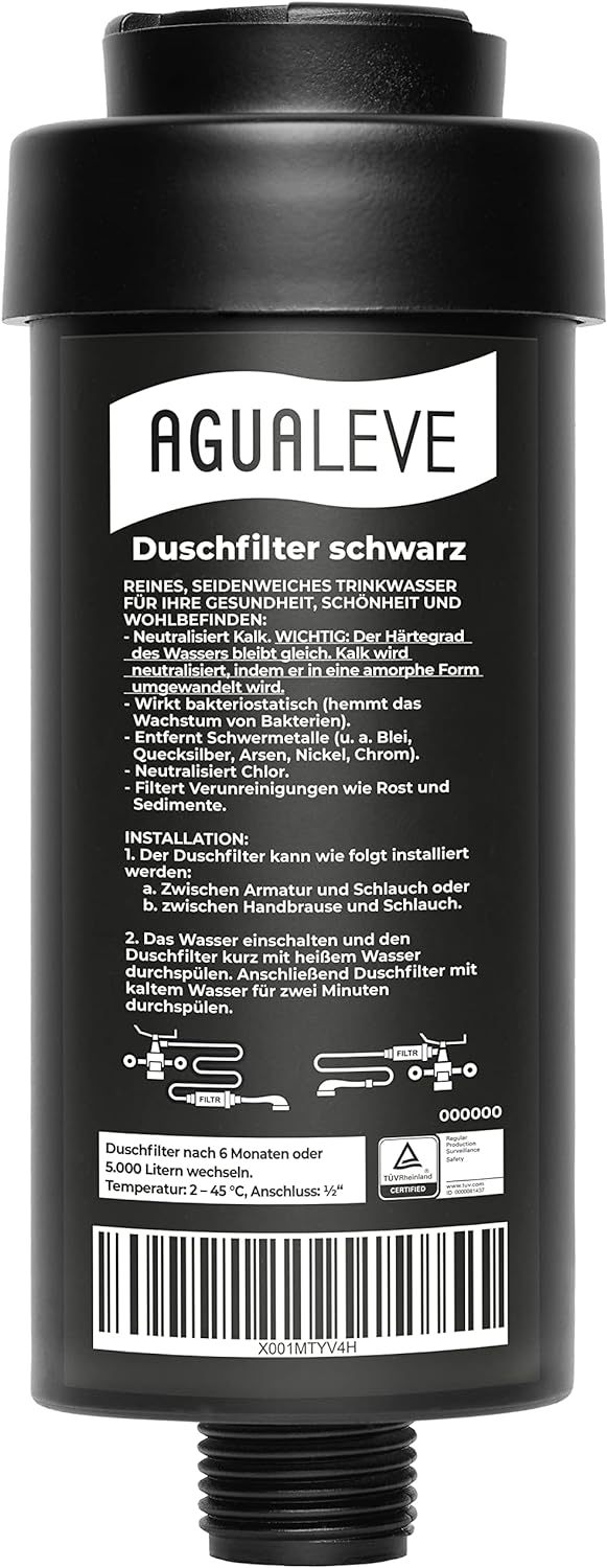 Wasserfilter Dusche (in chrom, weiß und schwarz erhältlich)