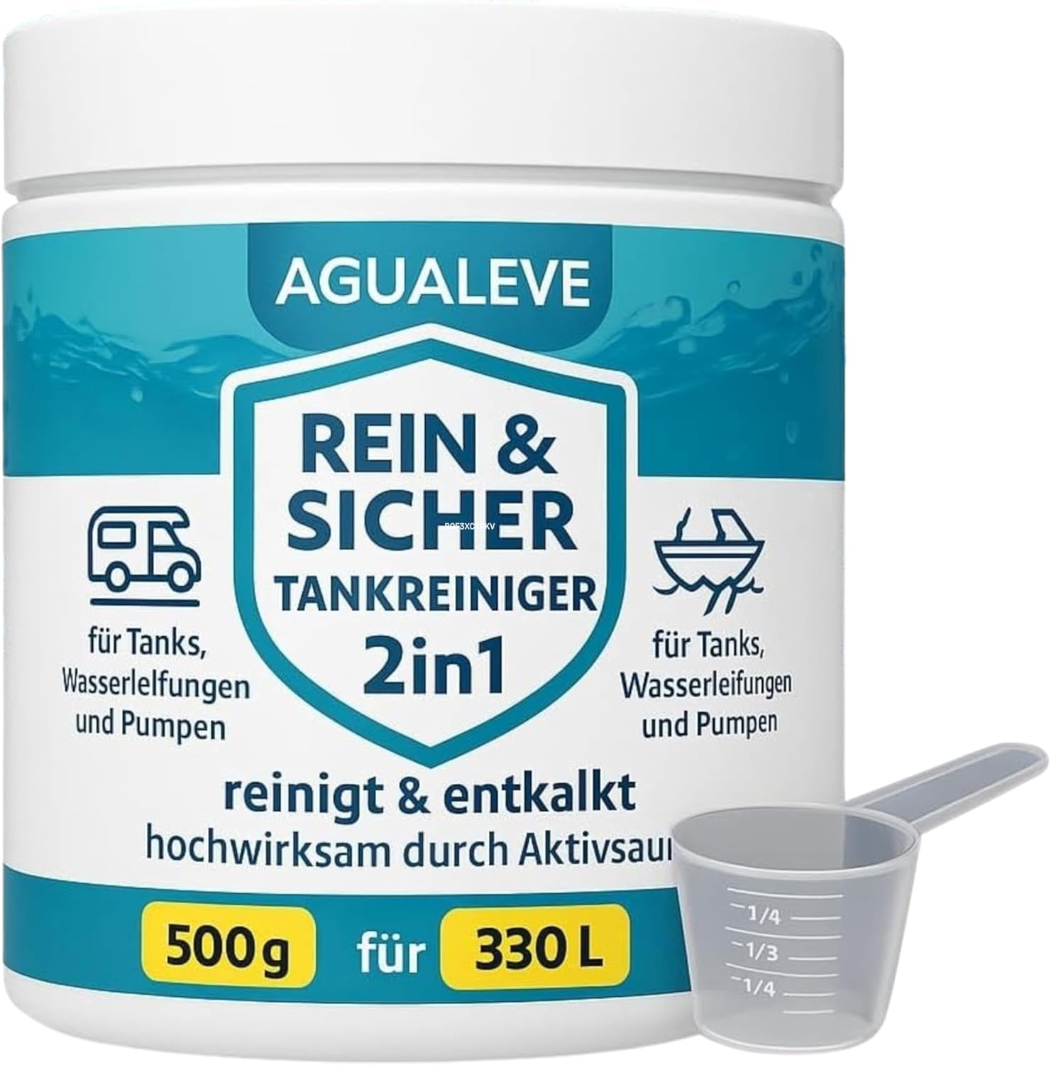 2 in 1 Frischwassertank-Reiniger mit Aktivsauerstoff – reinigt und entkalkt Tank & Leitungen im Wohnmobil