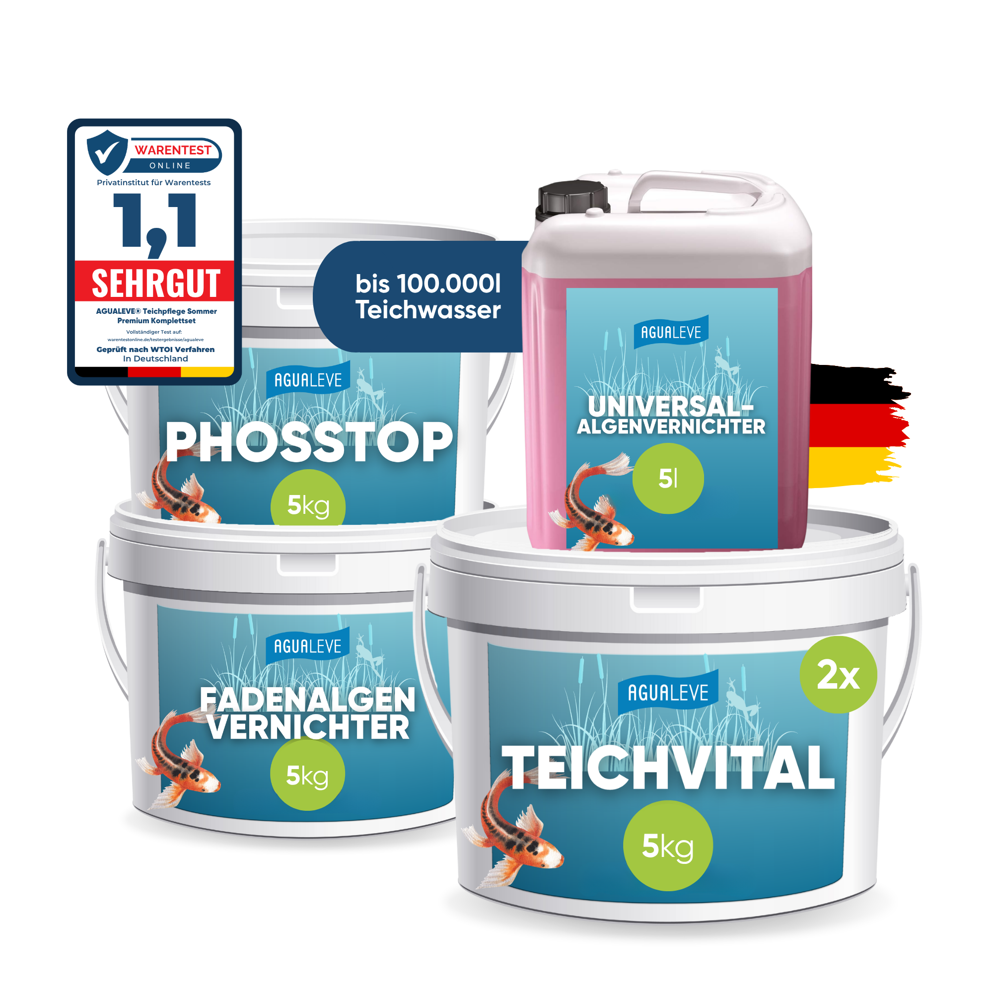 Teichpflege Sommer Premium Komplettset