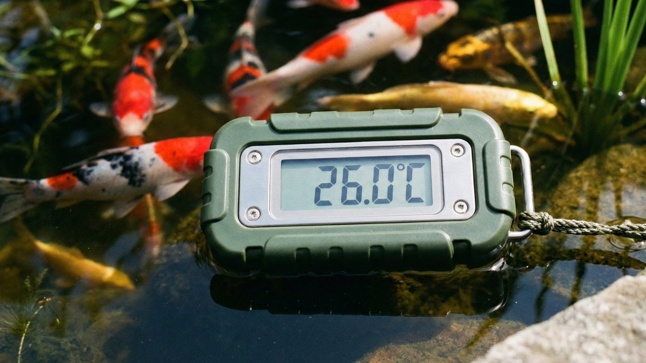 Hohe Temperaturen im Teich im Sommer.